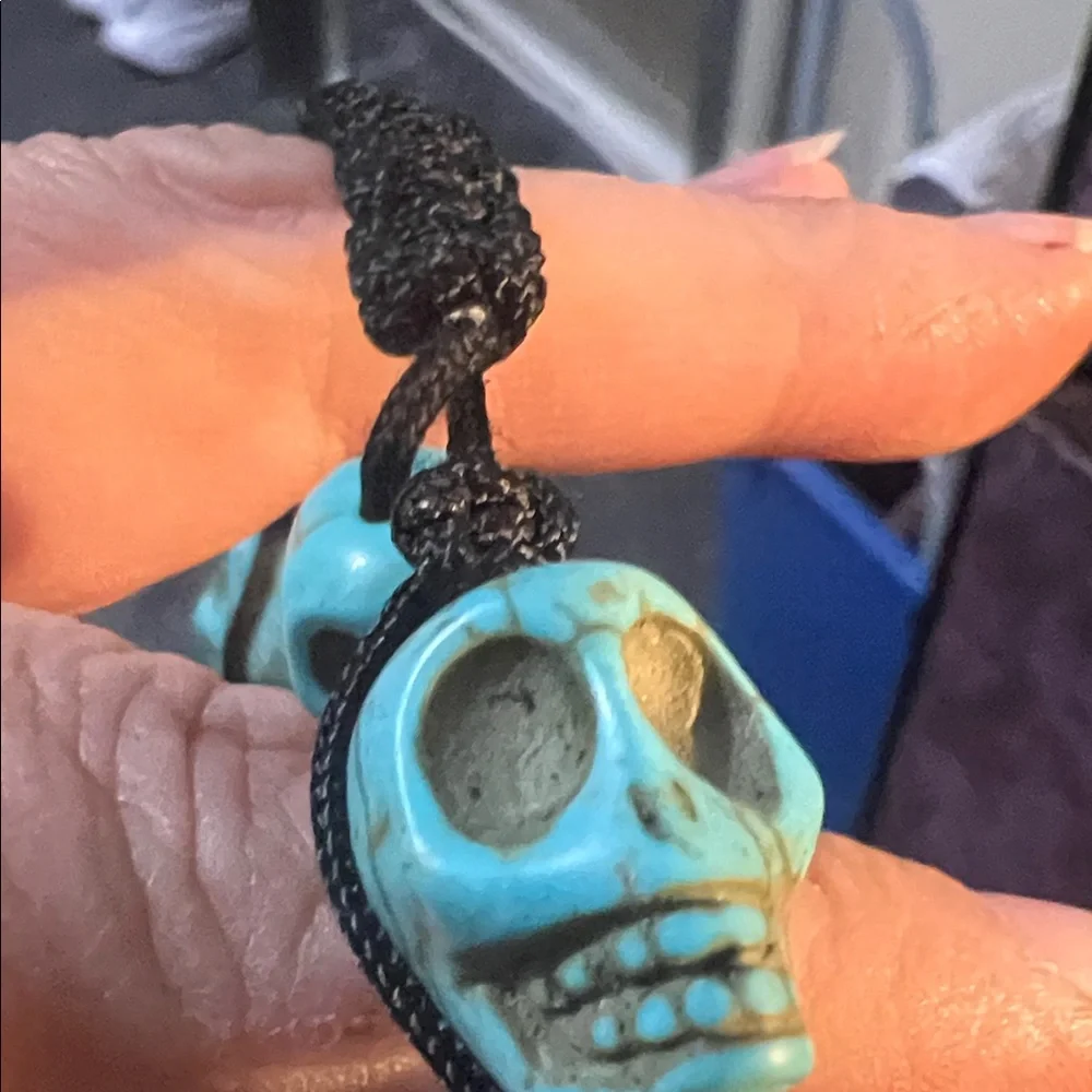 Turquoise Skull Bead Bracelet - Unbranded - Picture 5 of 5
